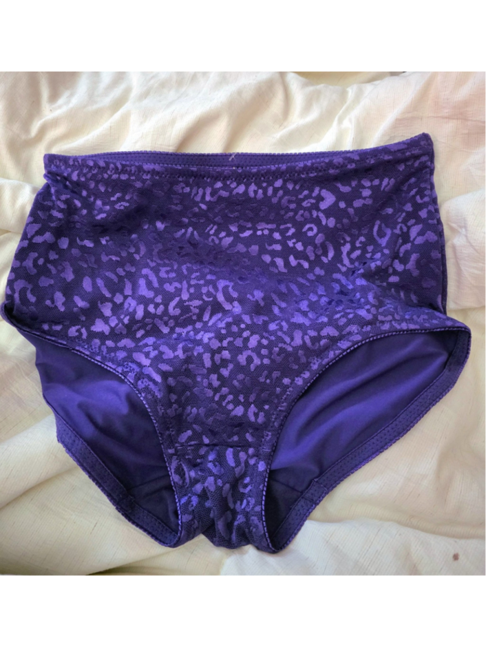 Rhonda Shear Womens Size Small Purple Animal Print Shaping Panties NWOT